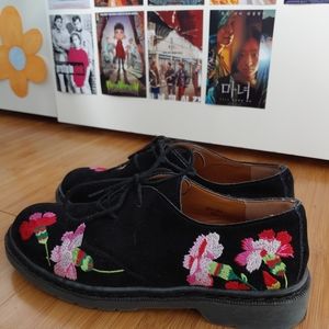 Floral Black Top Shop Shoes
